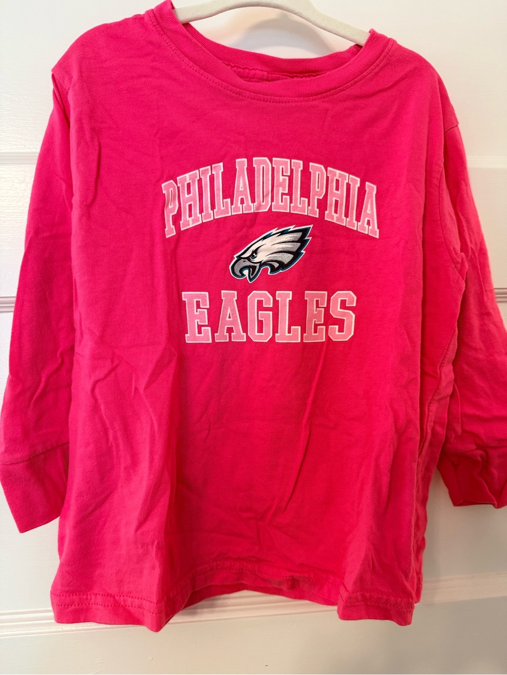NWOT NFL Kids Eagles Long Sleeve Pink Shirt- 4T